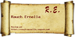 Rauch Ernella névjegykártya
